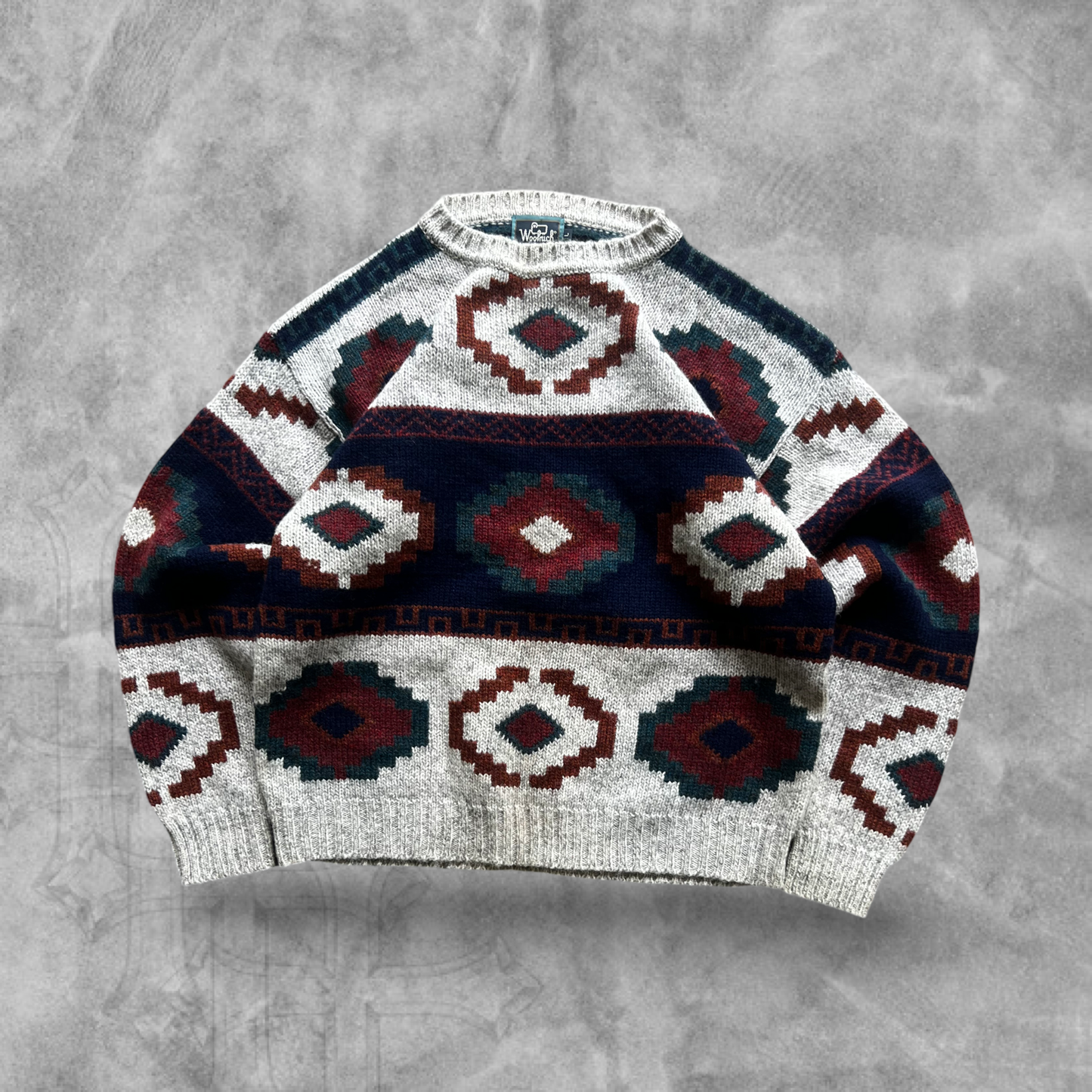 Multicolored Woolrich Wool Sweater 1990s (L)