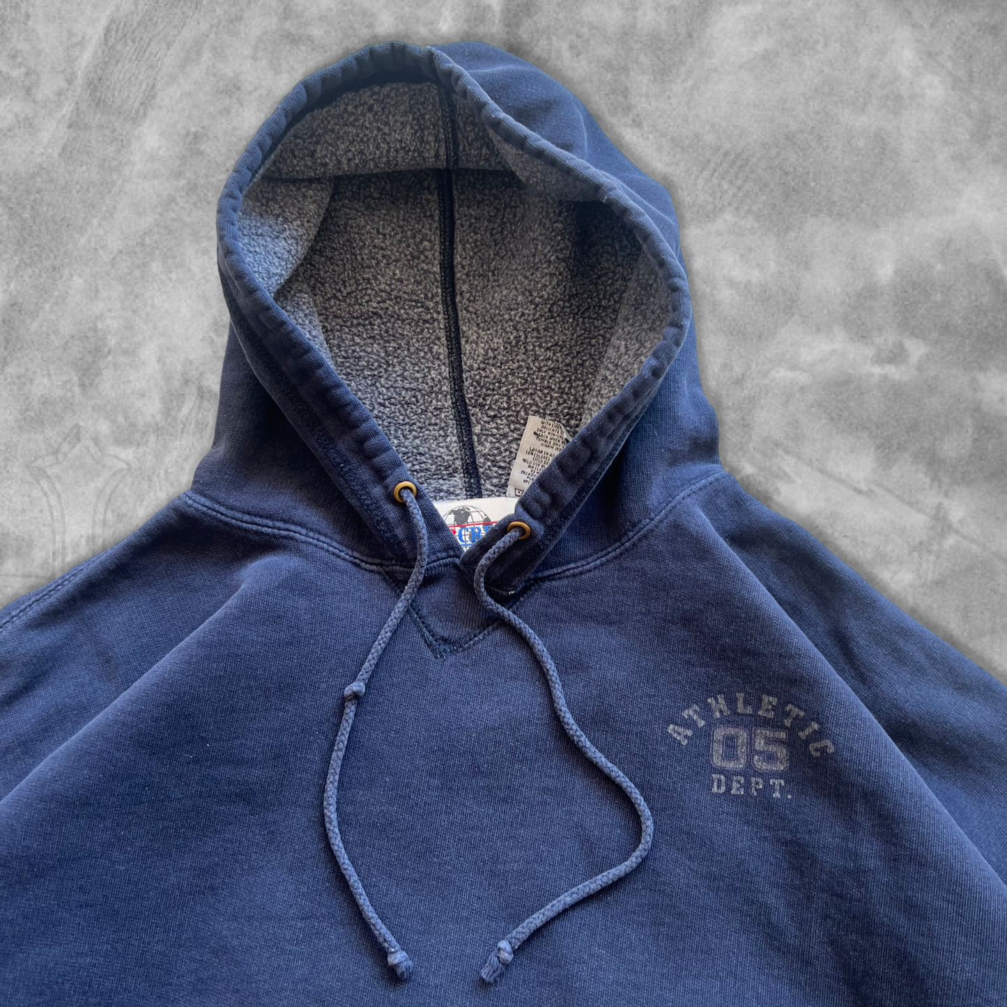 Navy Blue Athletic Dept Hoodie 1990s (L)