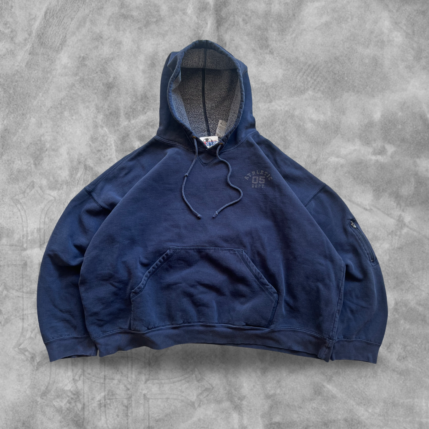 Navy Blue Athletic Dept Hoodie 1990s (L)