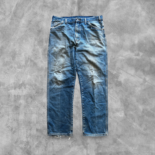 Faded Distressed Denim Dickie Jeans 2000s (36x32)