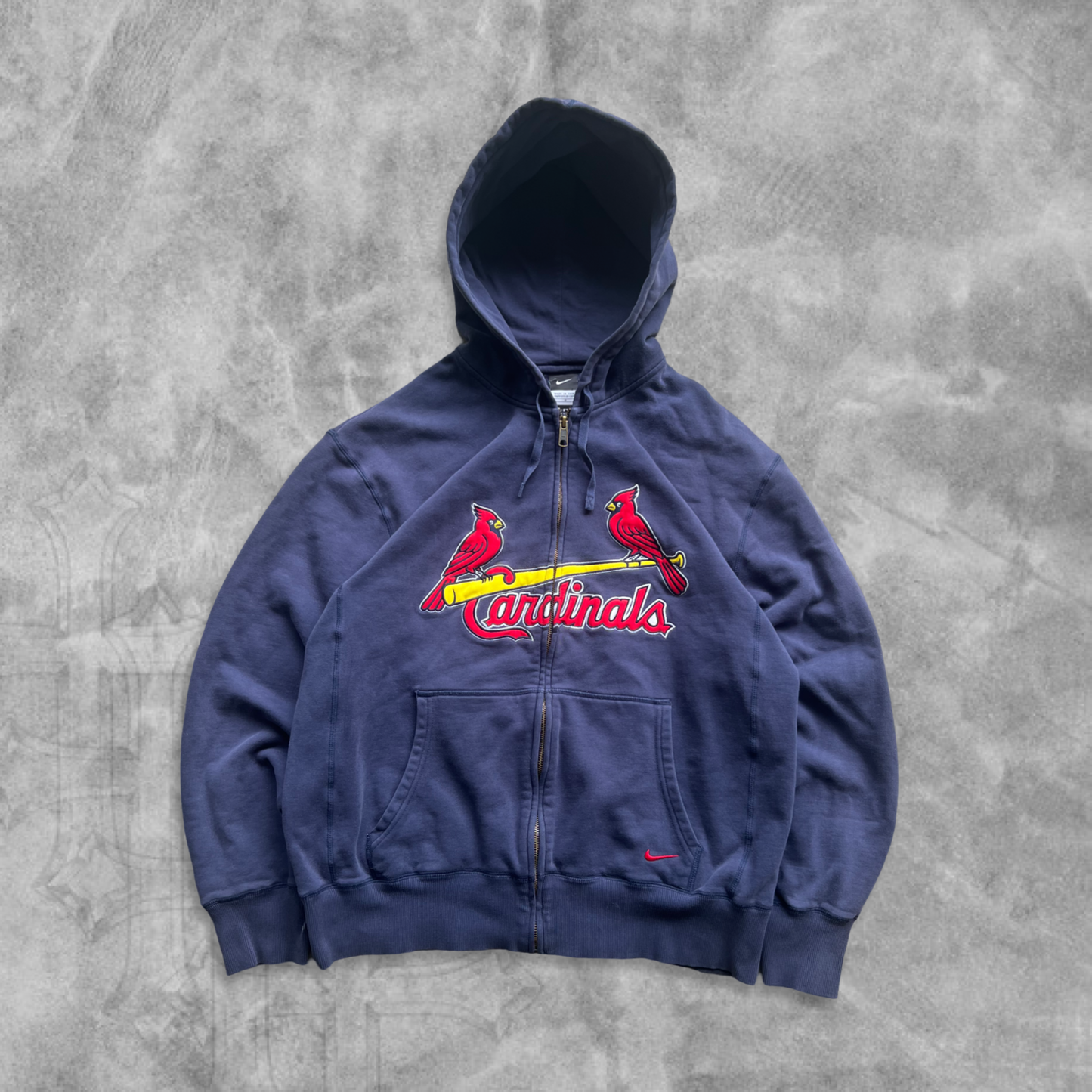 Navy Blue Saint Louis Cardinals Nike Hooded Jacket 2000s (L)