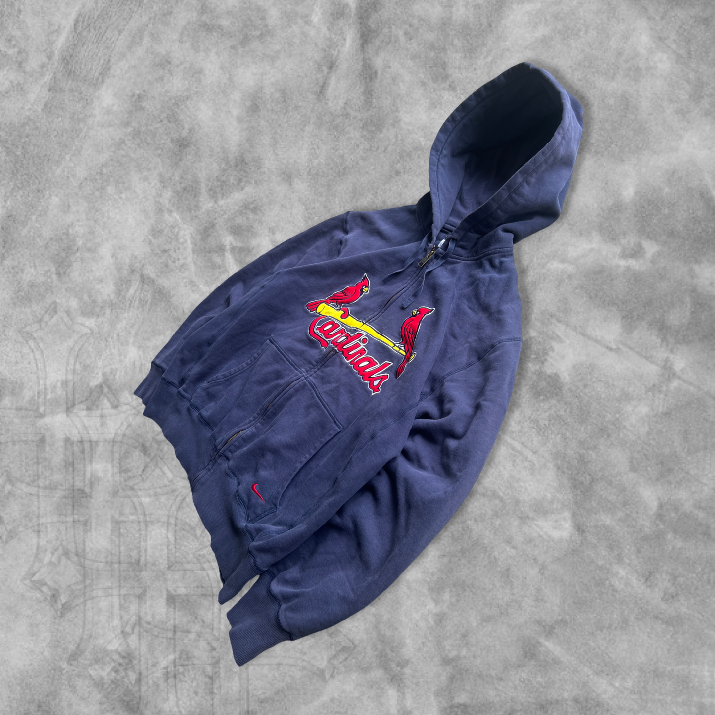 Navy Blue Saint Louis Cardinals Nike Hooded Jacket 2000s (L)
