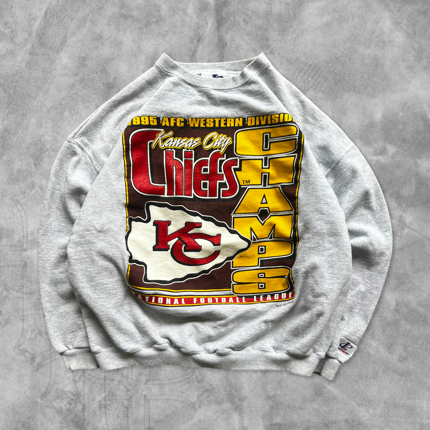 Grey Kansas City Chiefs AFC-West Champs Sweatshirt 1995 (M)
