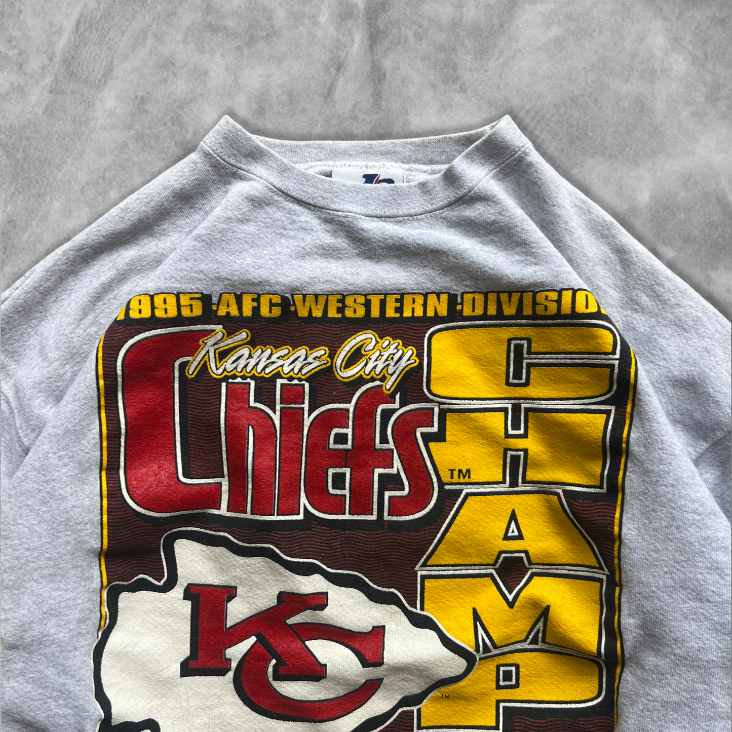 Grey Kansas City Chiefs AFC-West Champs Sweatshirt 1995 (M)