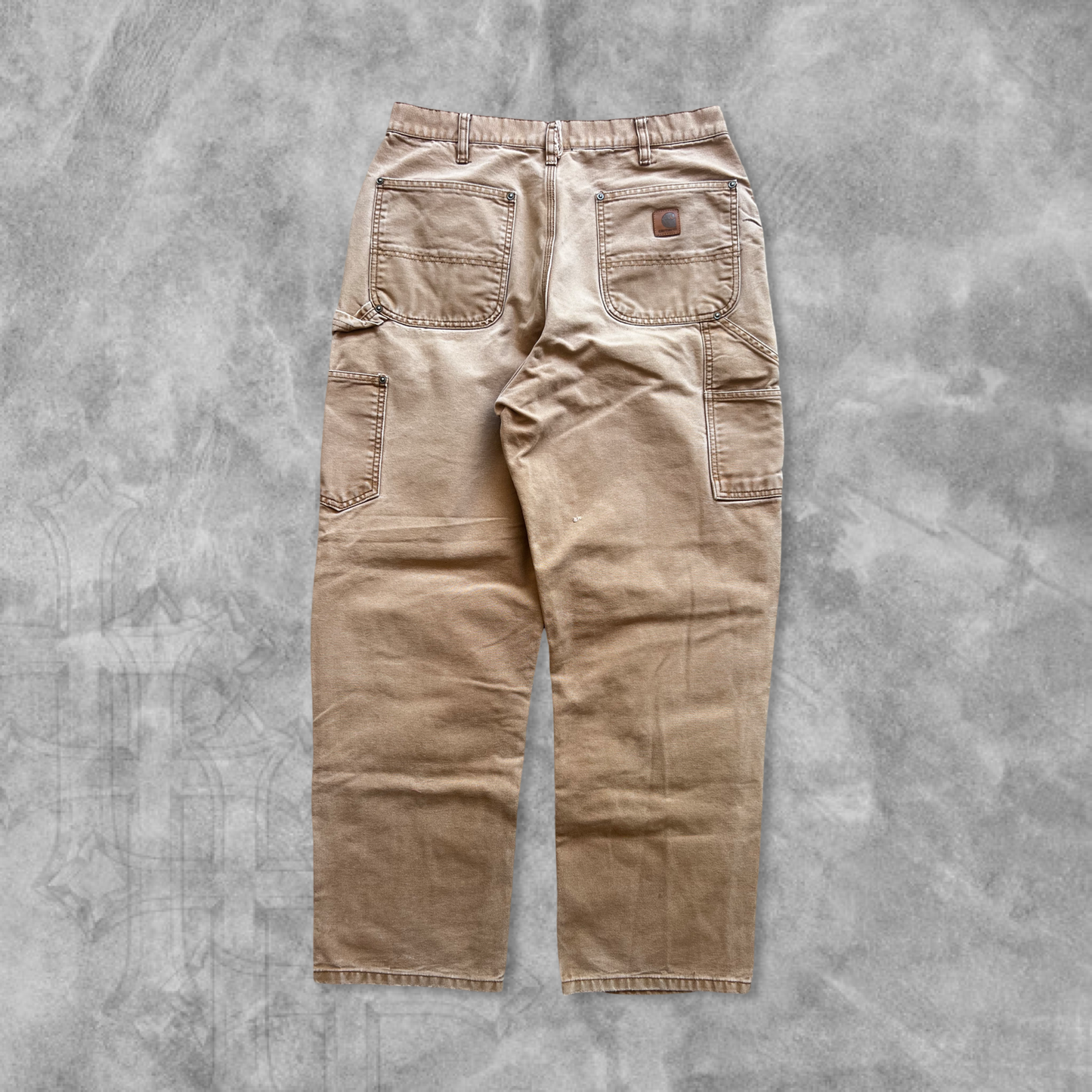 Tan Carhartt Double Knee Carpenter Pants 2000s (34x31)