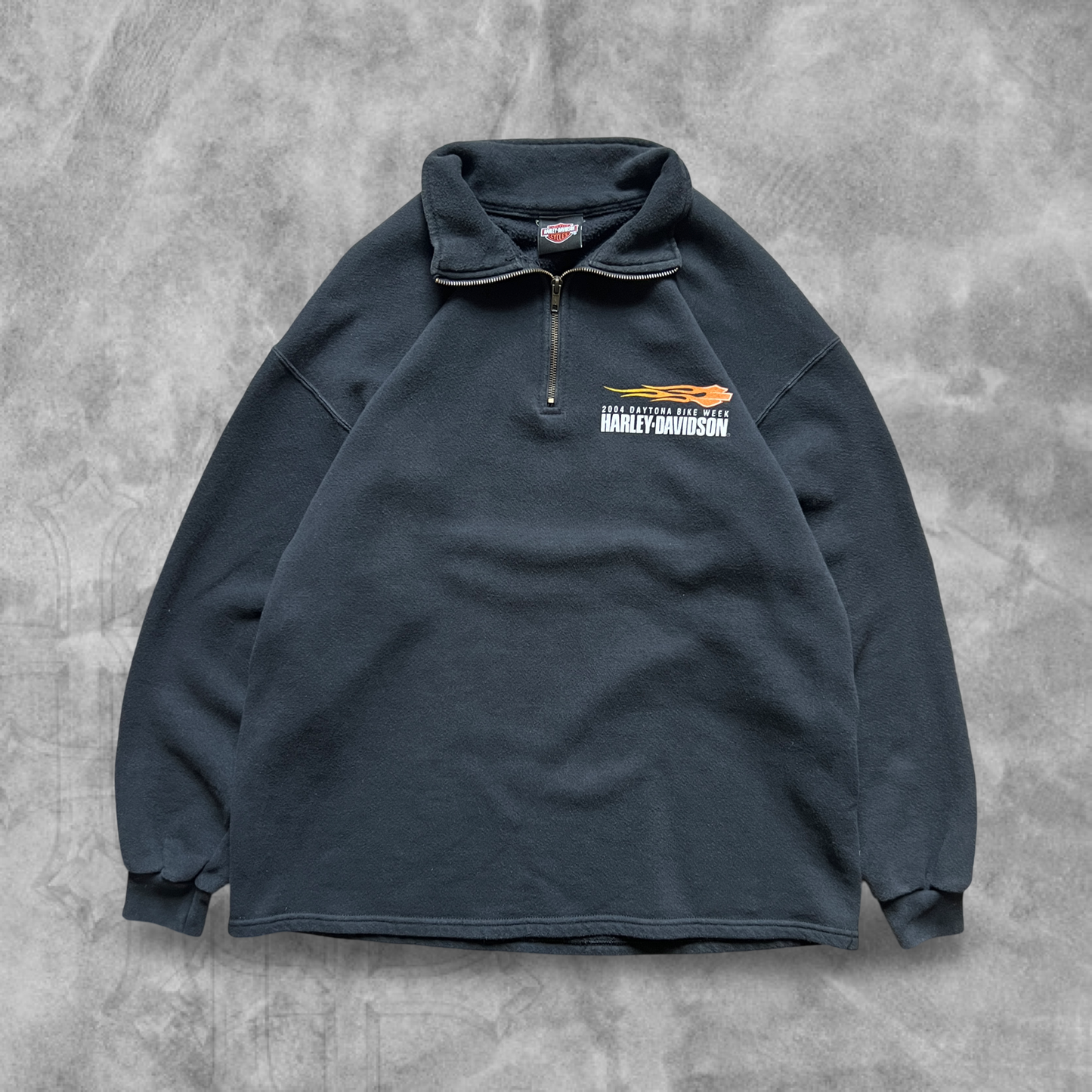 Black Harley Davison Bike Week Quarter Zip 2004 (L)