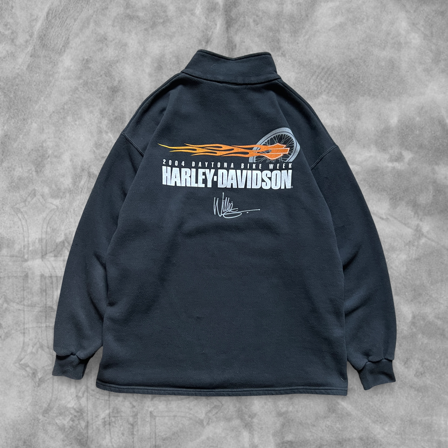 Black Harley Davison Bike Week Quarter Zip 2004 (L)