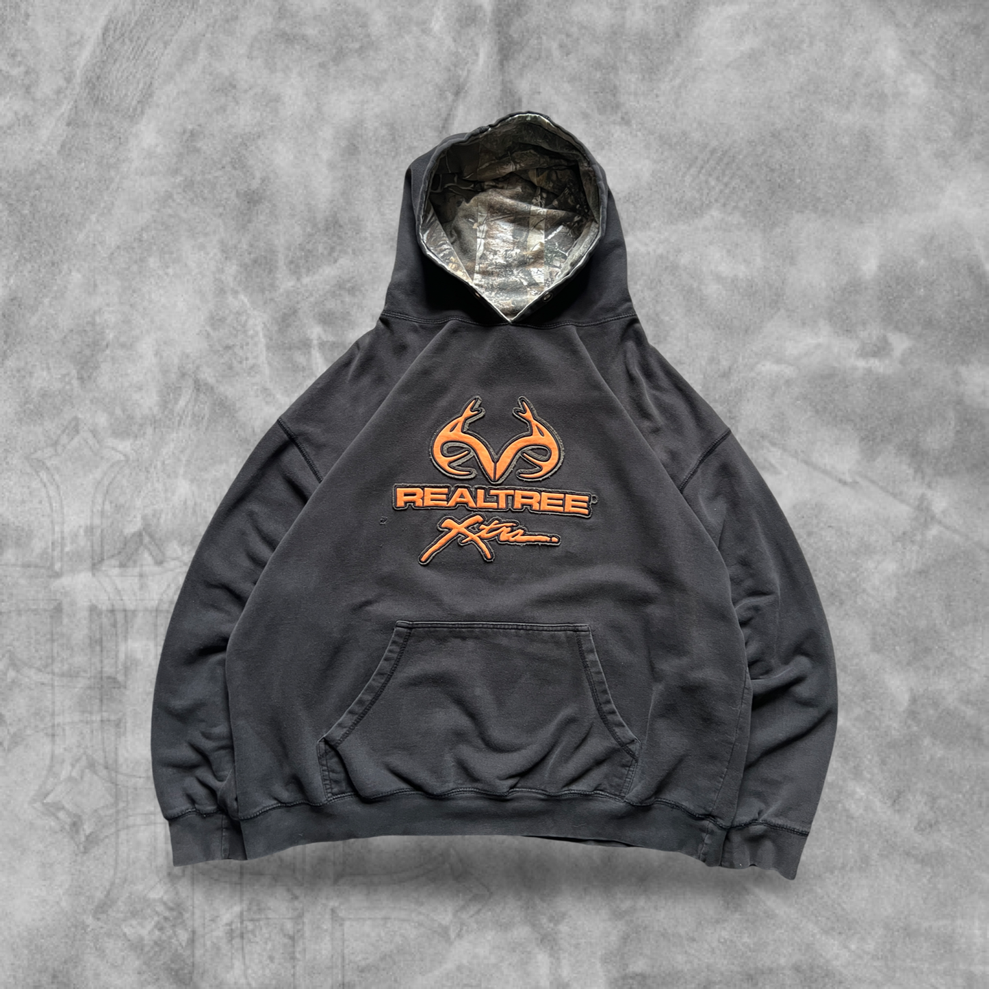 Faded Black Realtree Xtreme Hoodie 2000s (XL)