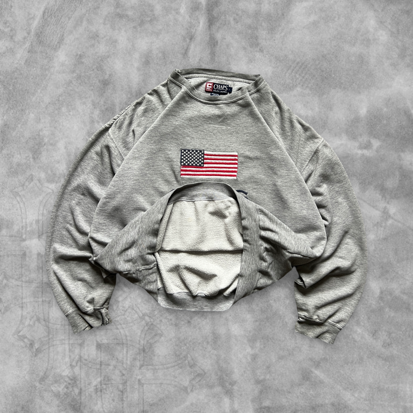 Gray Chaps Ralph Lauren Sweatshirt 1990s (L)