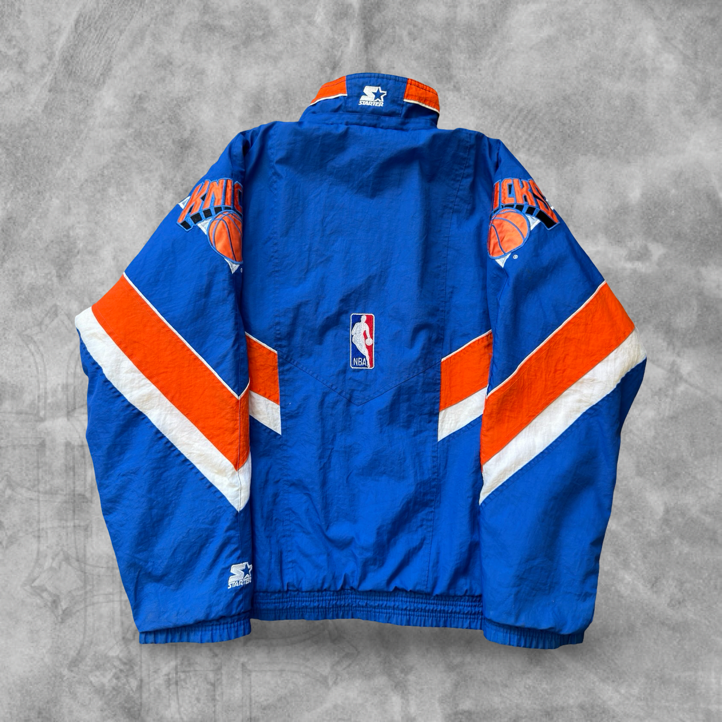 Blue New York Knicks Starter Puffer Jacket 1990s (XL)