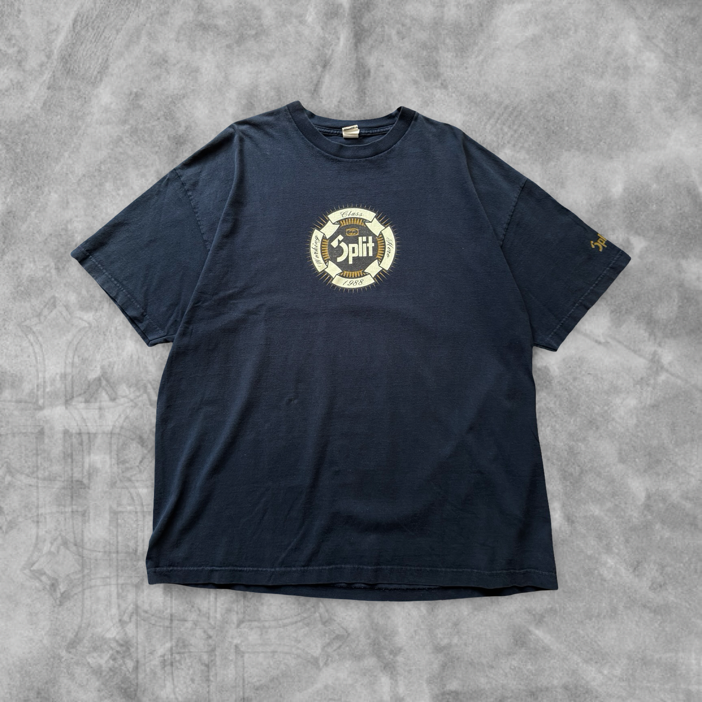 Navy Blue Split Skate Shirt 1990s (XL)