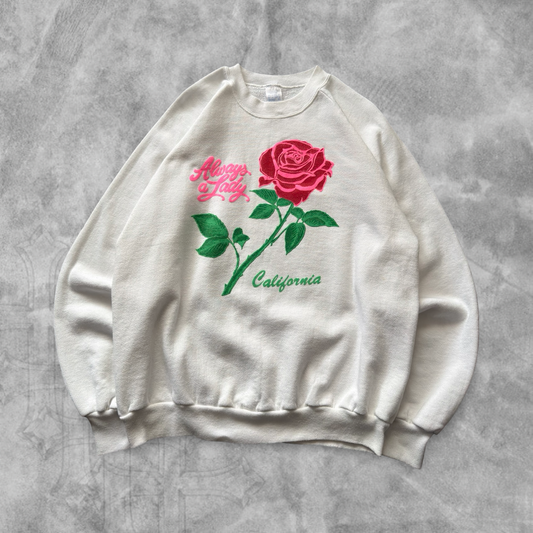 White Always a Lady Sweatshirt 1990s (L)