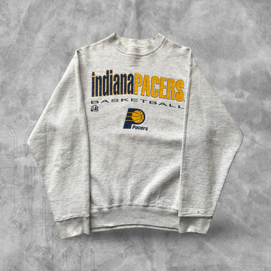 Grey Indiana Pacers Salem Sportswear Sweatshirt 1990s (M)