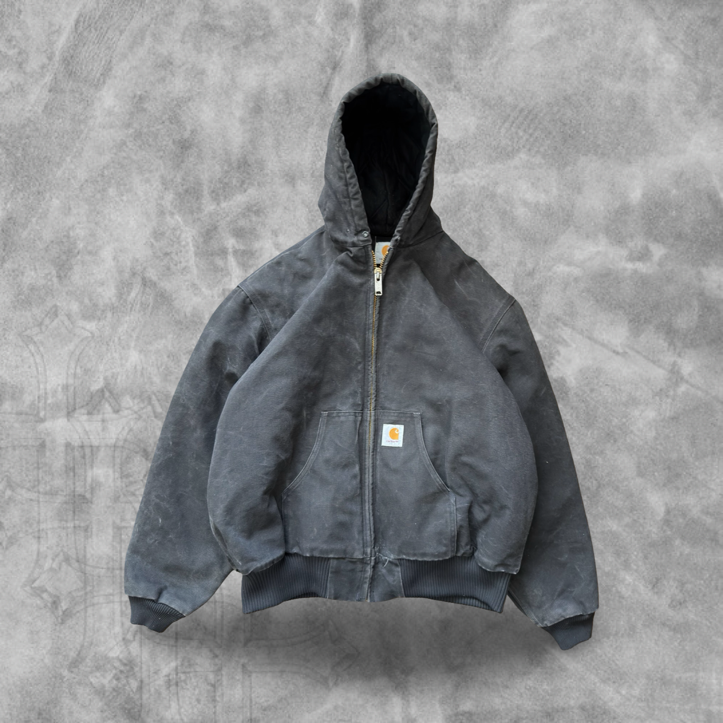 Black Carhartt Hooded Jacket 1990s (XL)