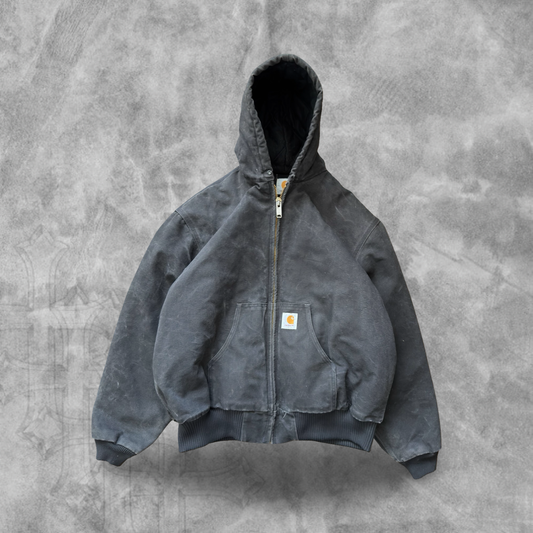Black Carhartt Hooded Jacket 1990s (XL)