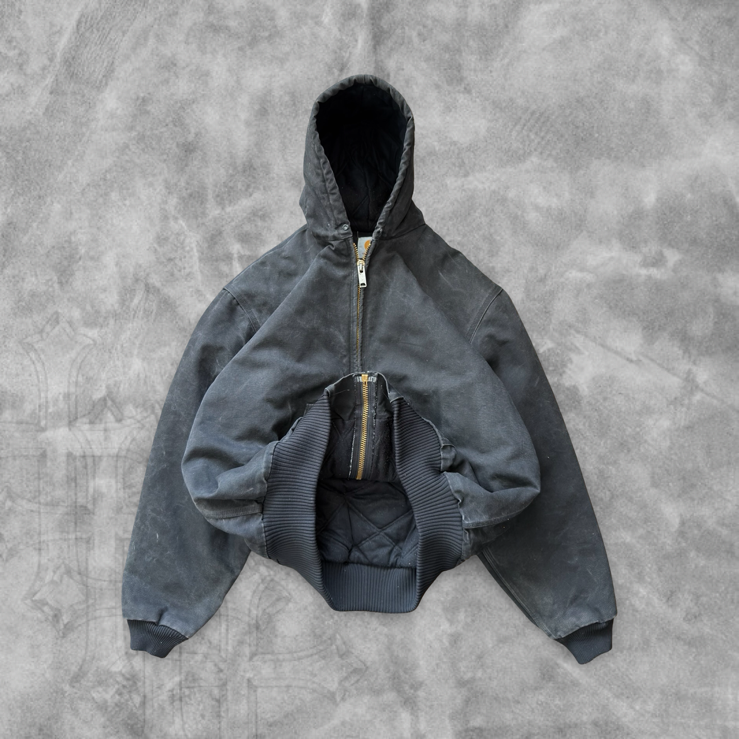 Black Carhartt Hooded Jacket 1990s (XL)