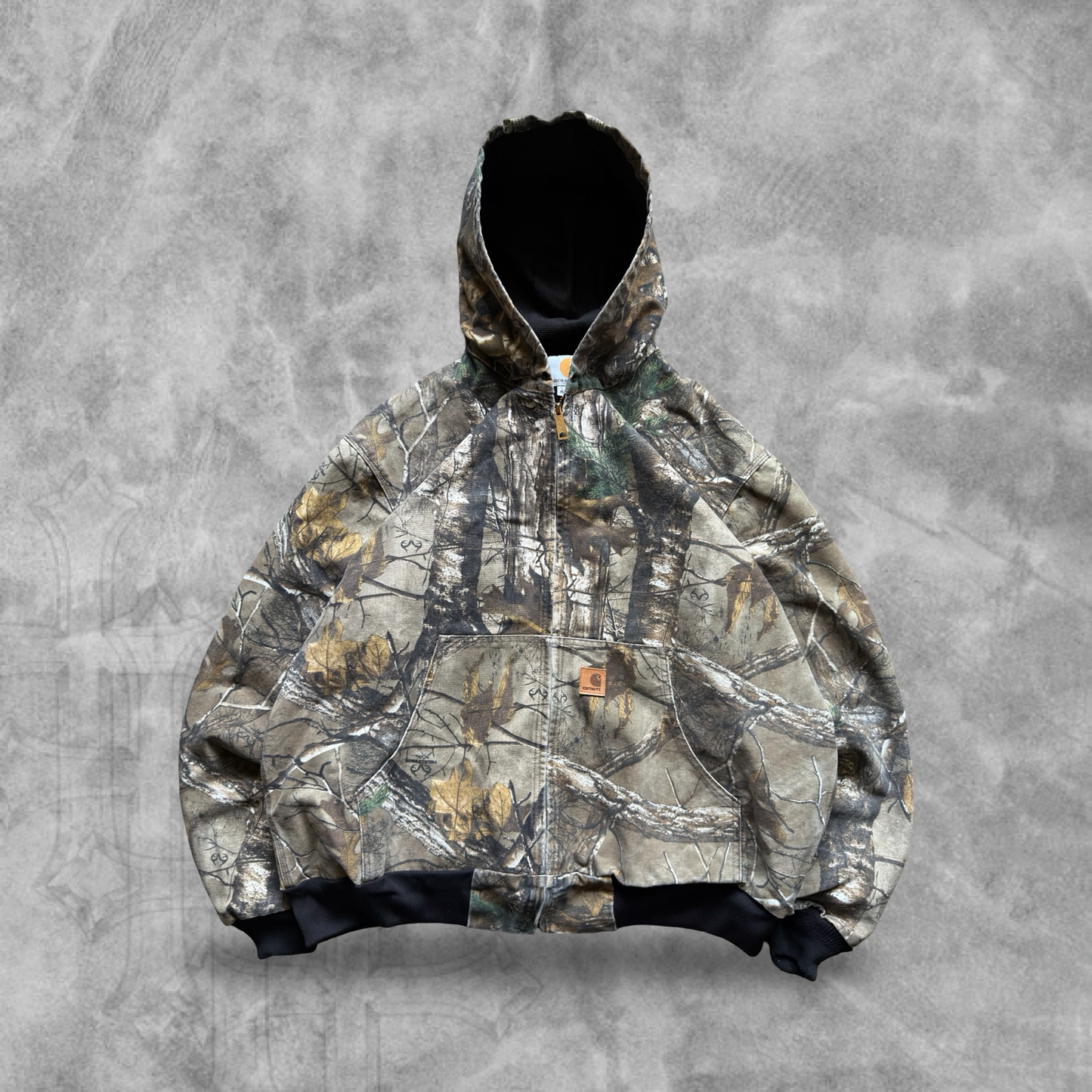 Realtree Camo Hooded Carhartt Jacket 1990s (XL)