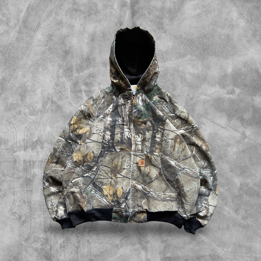 Realtree Camo Hooded Carhartt Jacket 1990s (XL)