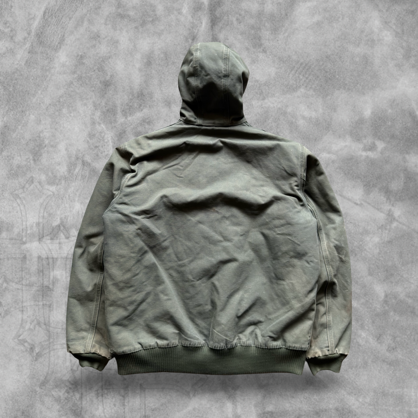 Moss Green Carhartt Hooded Jacket 1990s (XL)