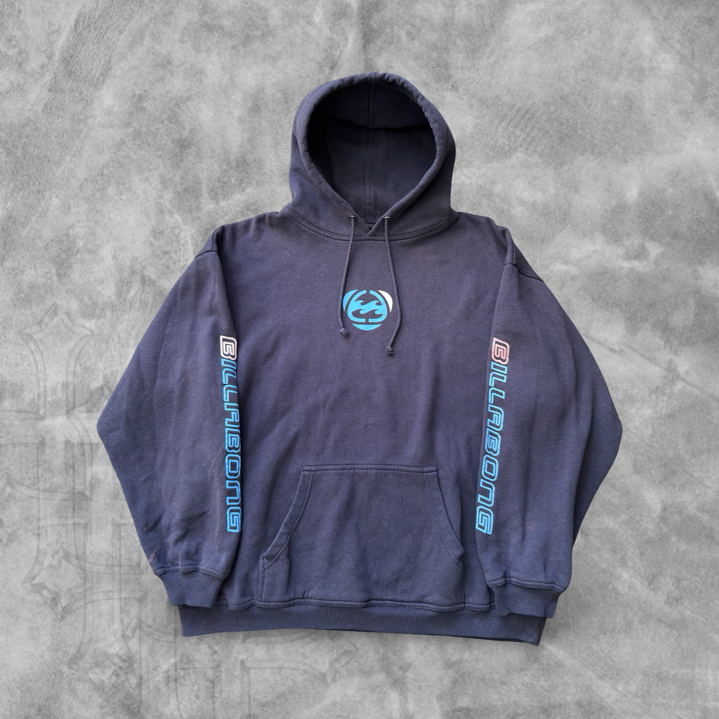 Navy Blue BillaBong Hoodie 1990s (XL)