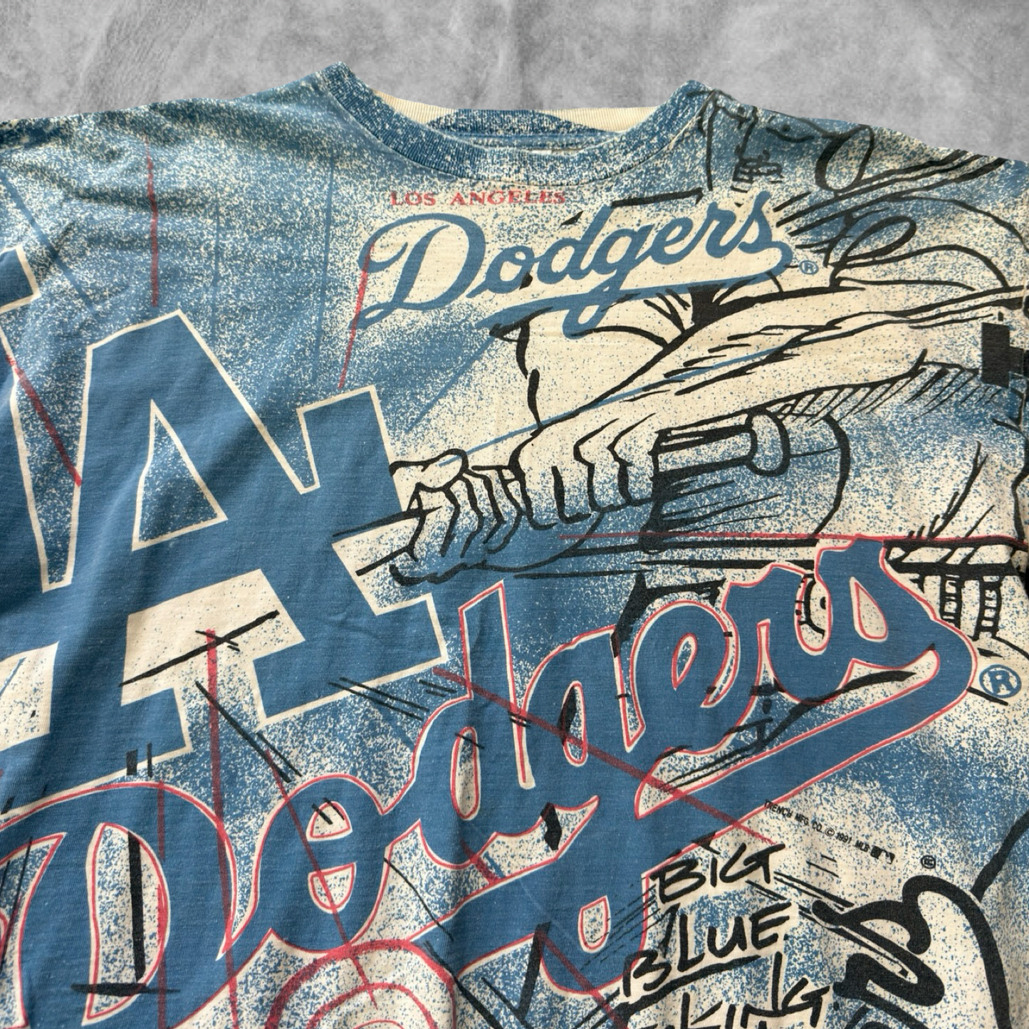 Los Angeles Dodgers Big Blue Wrecking Crew Shirt 1990s (XL)