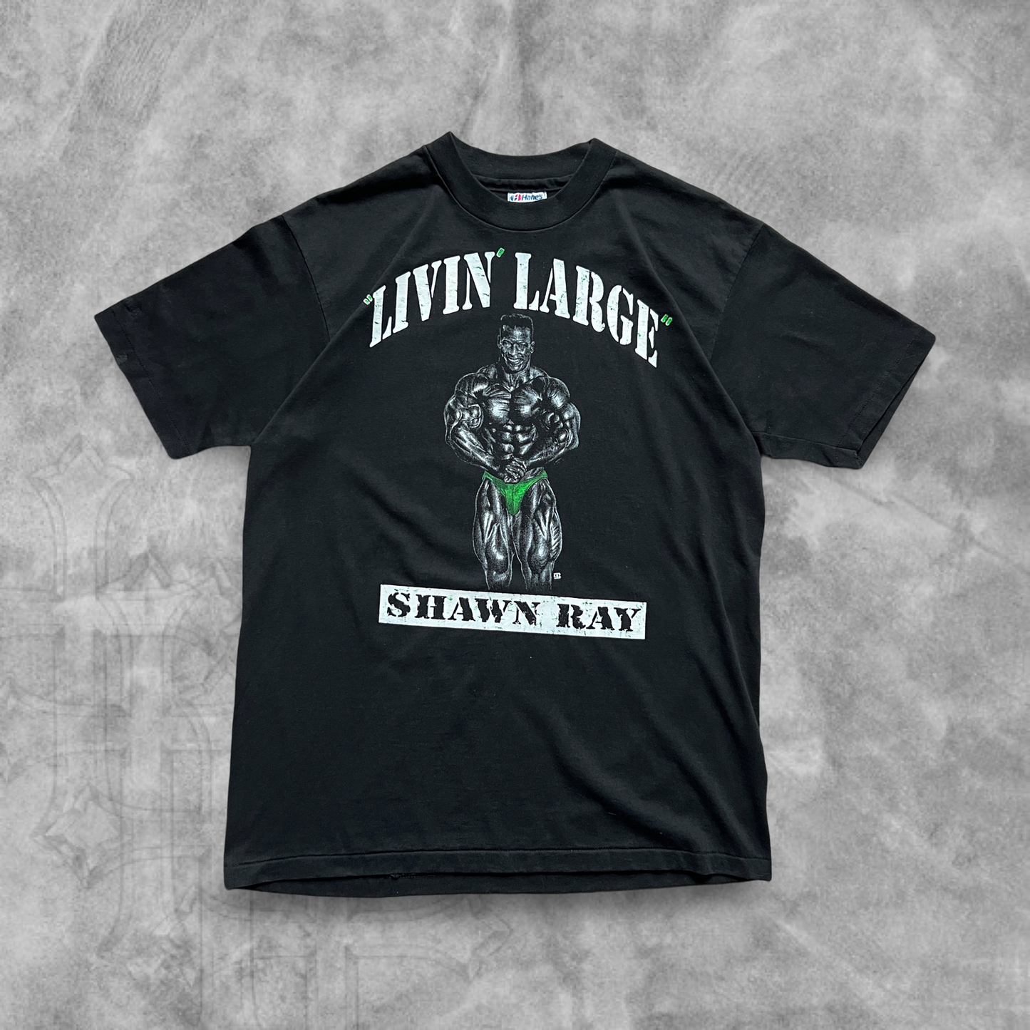 Black Shawn Ray “Livin Large” Shirt 1980s (L)