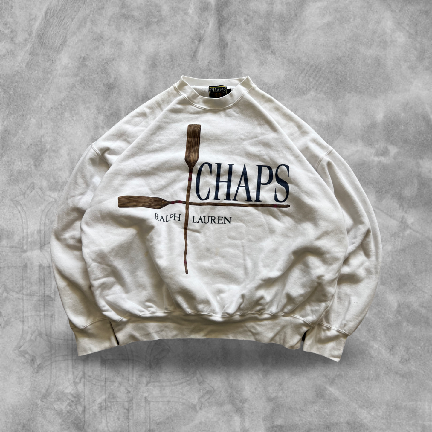 White Ralph Lauren Chaps Sweatshirt 1990s (XL)