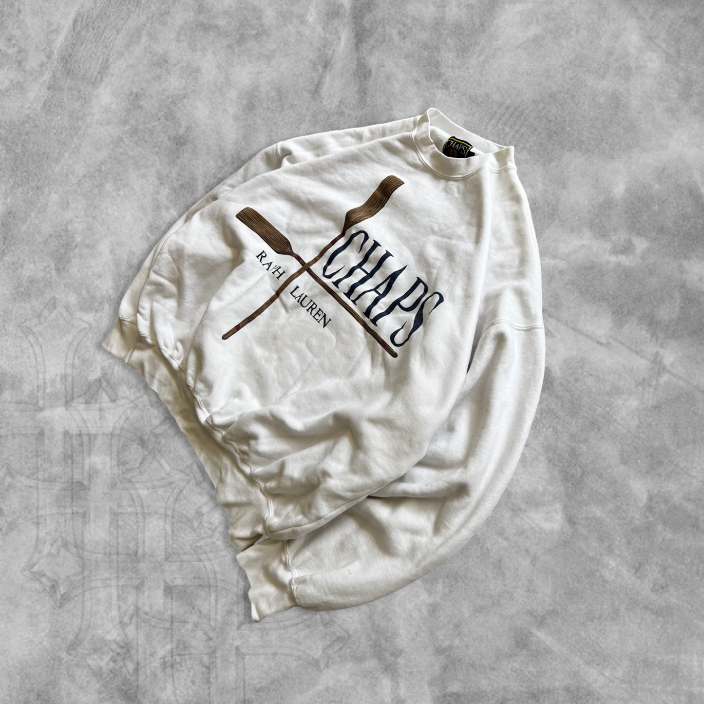 White Ralph Lauren Chaps Sweatshirt 1990s (XL)