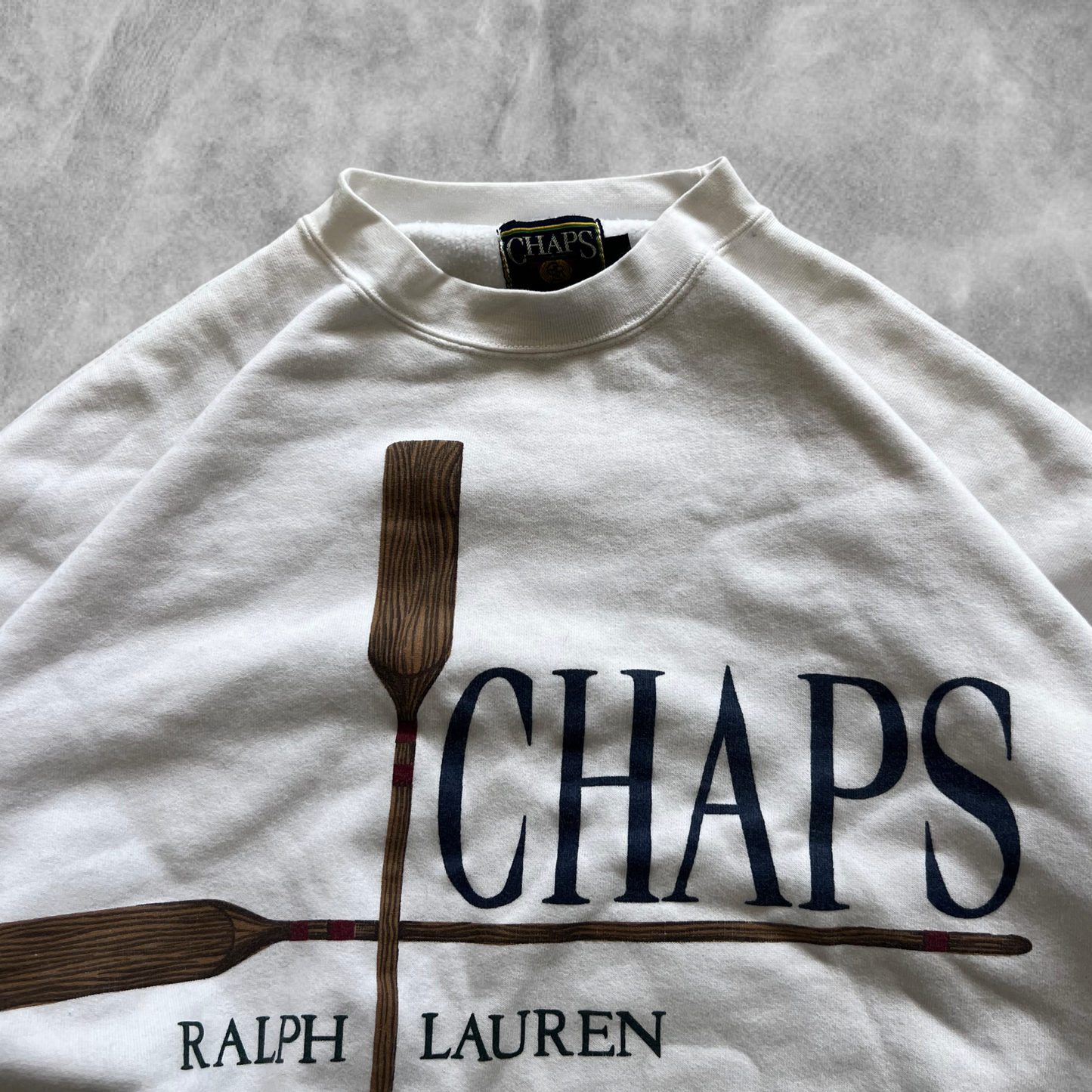 White Ralph Lauren Chaps Sweatshirt 1990s (XL)