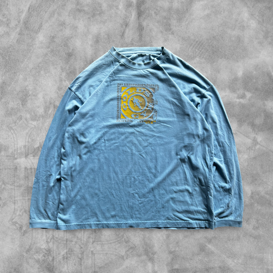 Baby Blue Golds Gym Long Sleeve Shirt 2000s (XL)