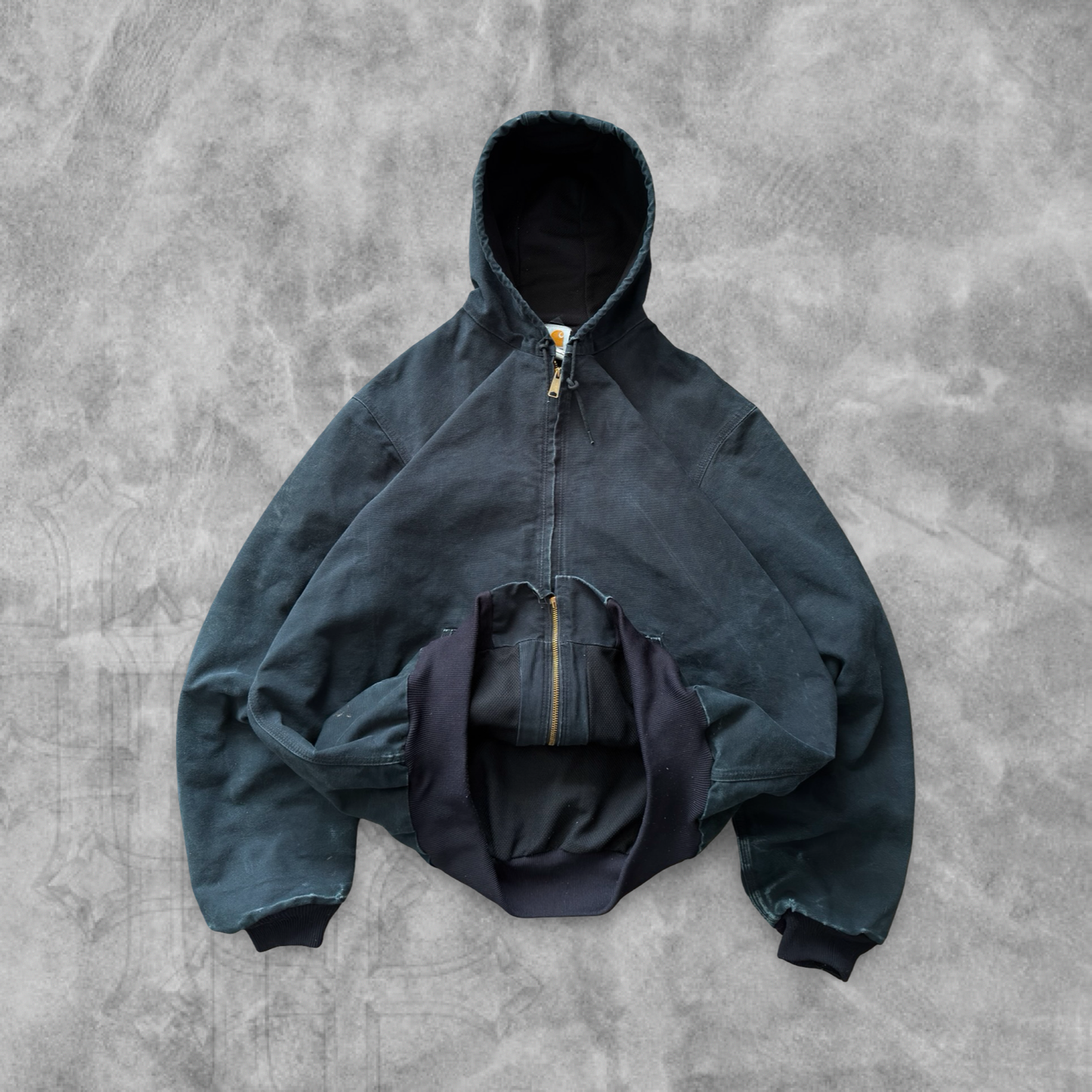 Black Hooded Carhartt Jacket 1990s (XL)