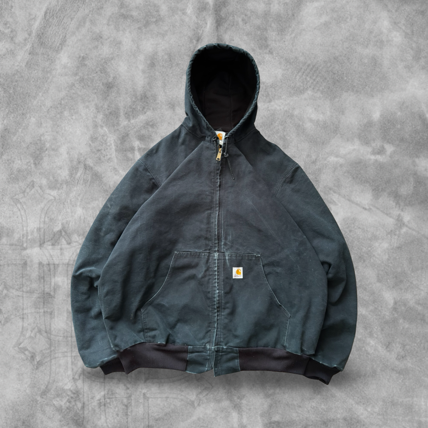 Black Hooded Carhartt Jacket 1990s (XL)