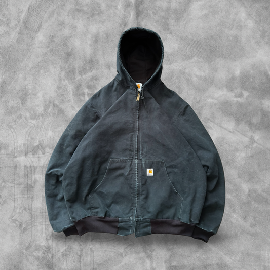 Black Hooded Carhartt Jacket 1990s (XL)