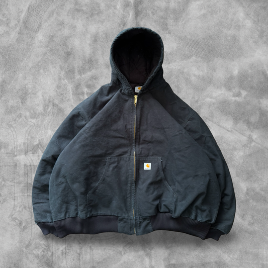 Black Hooded Carhartt Jacket 1990s (XXL)