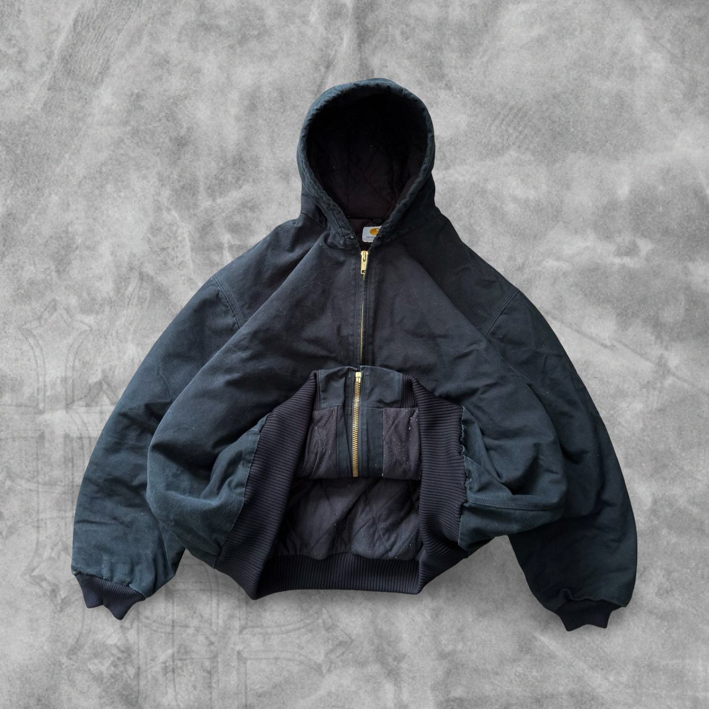 Black Hooded Carhartt Jacket 1990s (XXL)