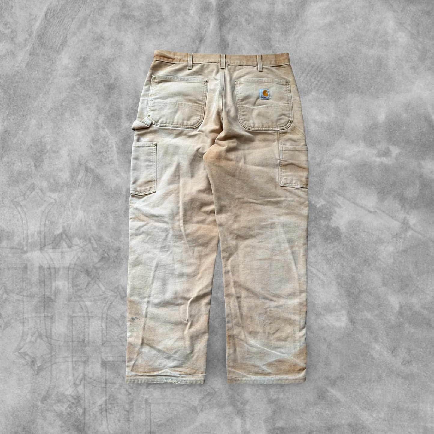 Faded Distressed Carhartt Double Knee Carpenter Pants 1990s (34x30)