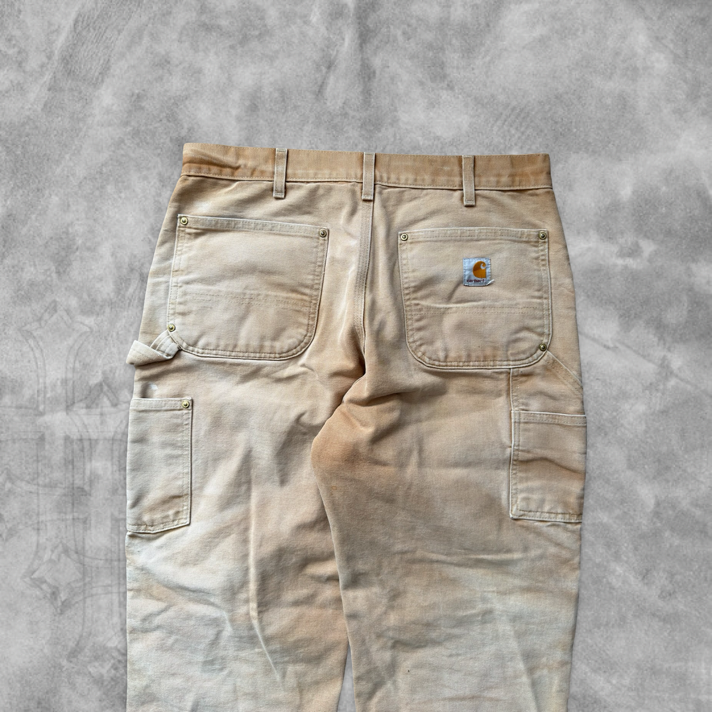 Faded Distressed Carhartt Double Knee Carpenter Pants 1990s (34x30)