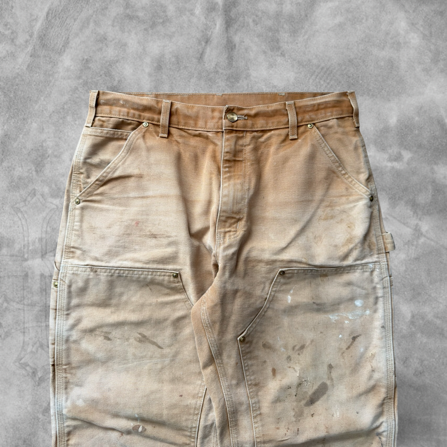 Faded Distressed Carhartt Double Knee Carpenter Pants 1990s (34x30)
