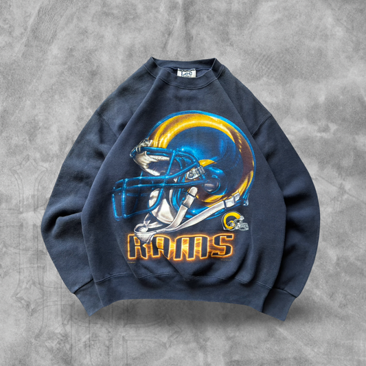 Navy Blue Los Angeles Rams Sweatshirt 1990s (M)