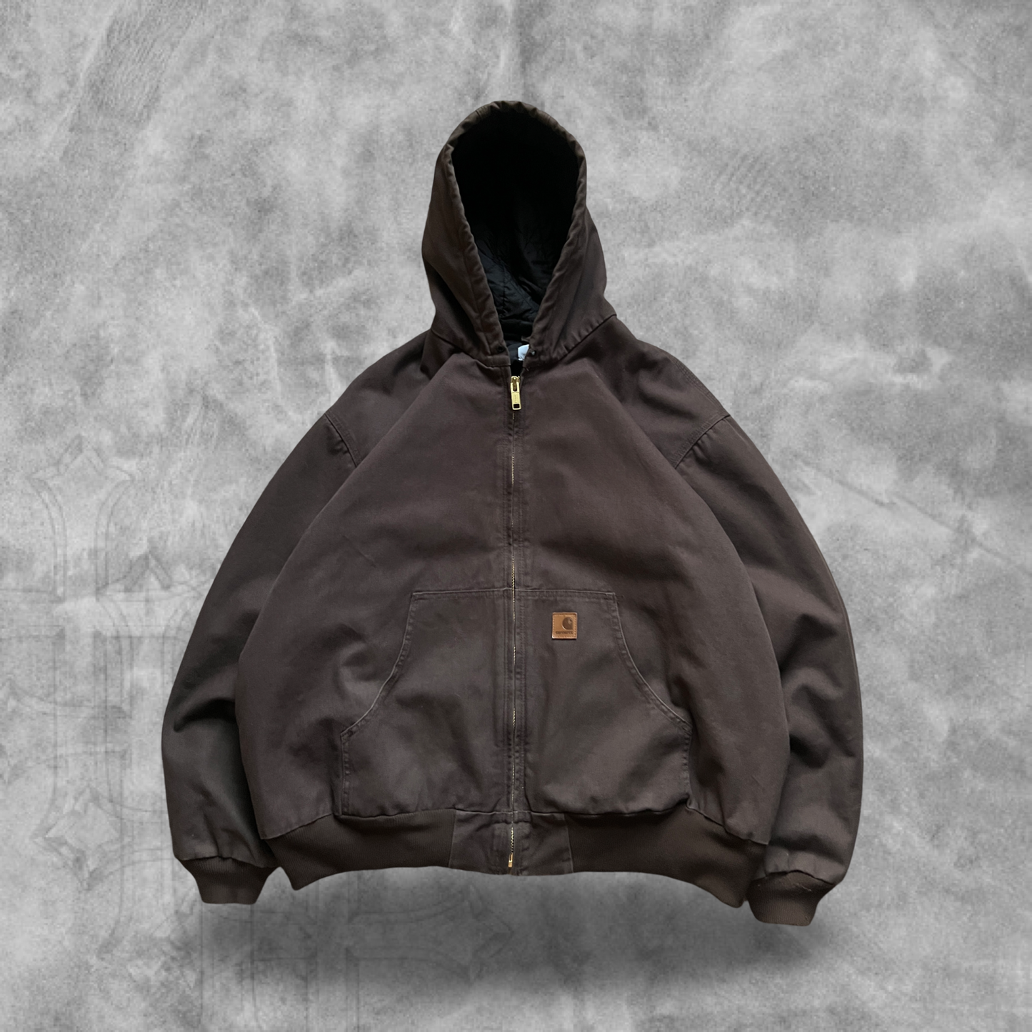 Mocha Brown Hooded Carhartt Jacket 2000s (XXL)