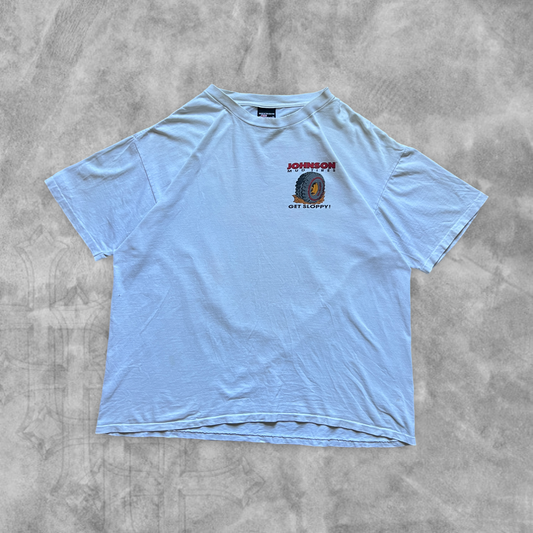 White “Get Sloppy” Big Johnson Shirt 1998 (L)
