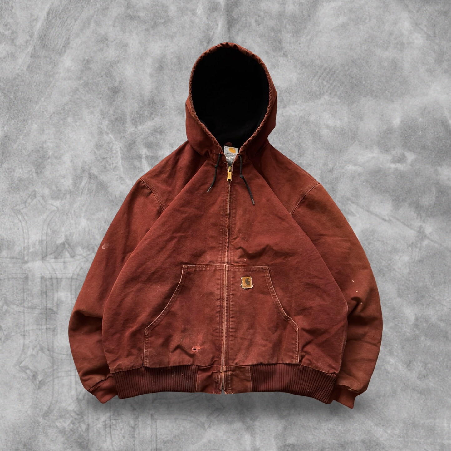 Rustic Red Carhartt Hooded Jacket  2000s (XL)