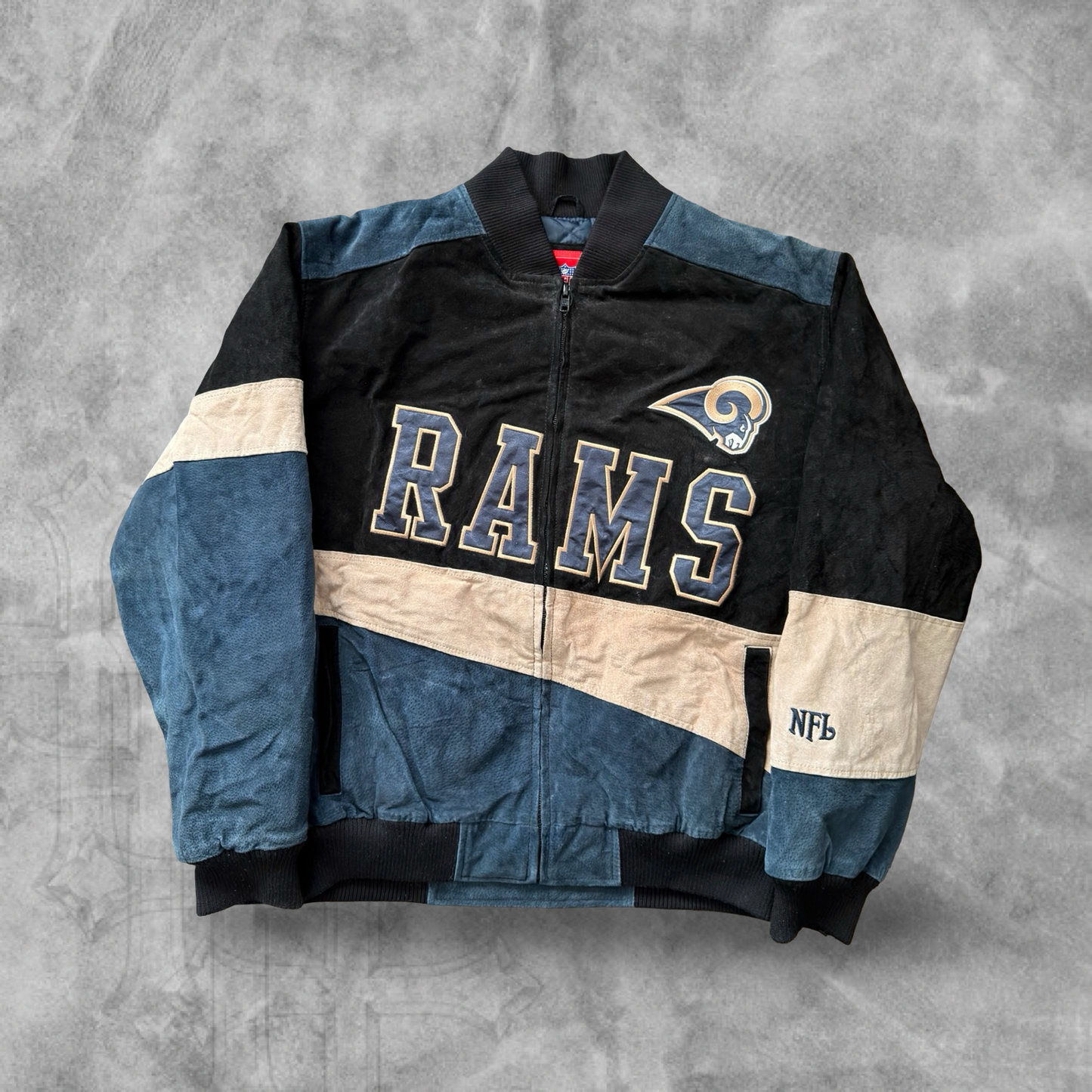 Suede Saint Louis Rams Varsity Jacket 2000s (L)