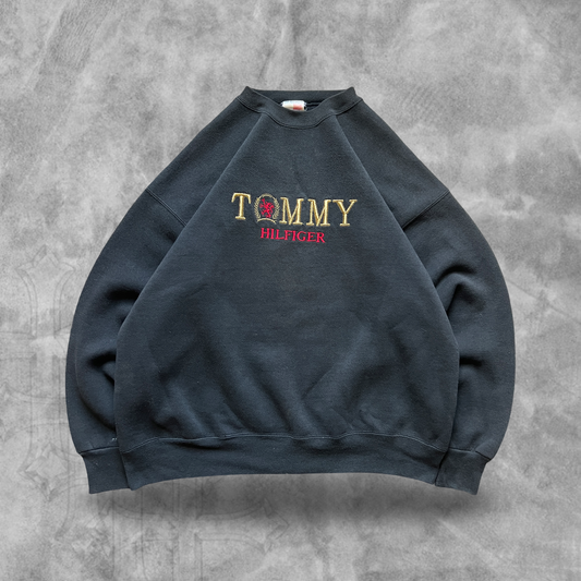 Black Tommy Hilfiger Sweatshirt 1990s (L)