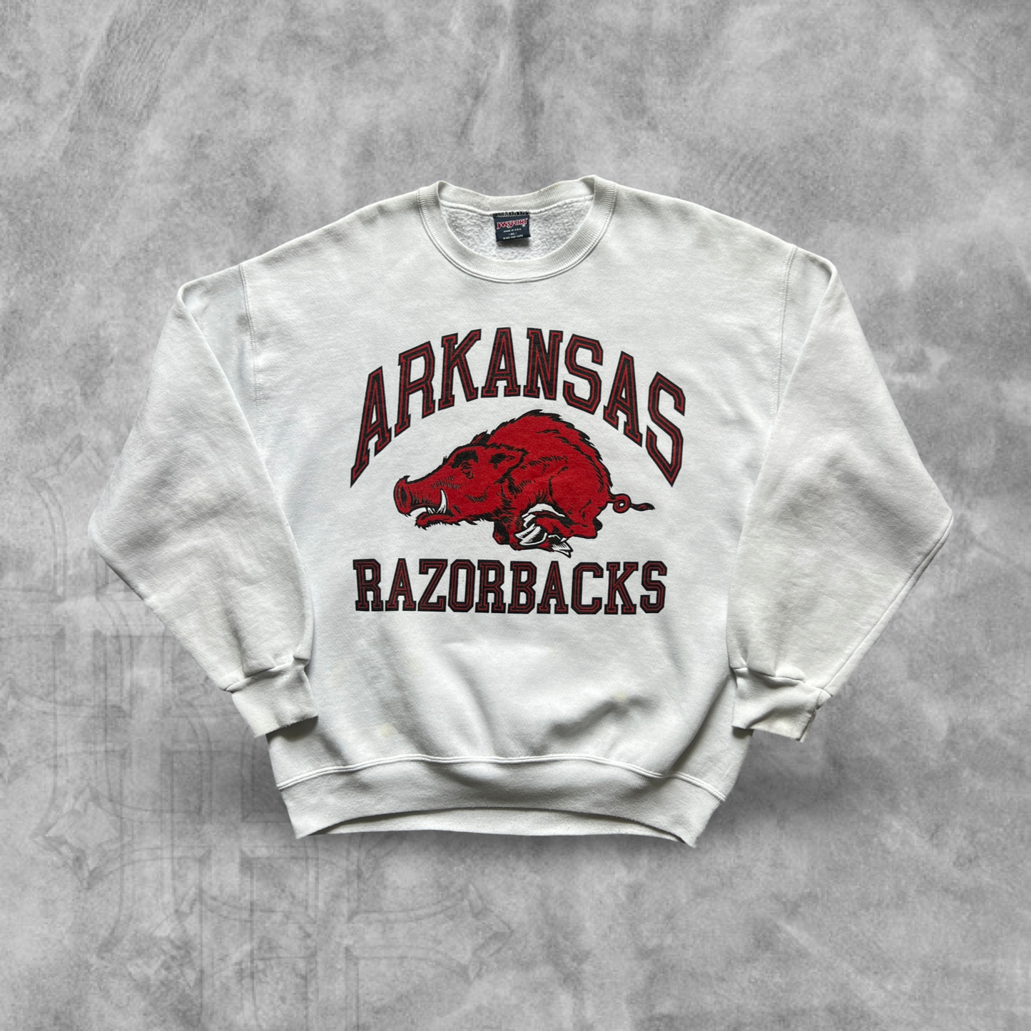 White Arkansas Razorbacks Sweatshirt 1990s (XL)