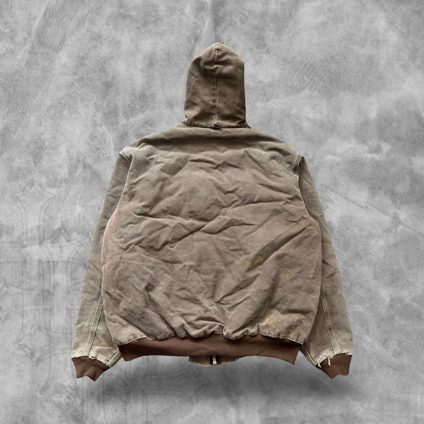 Faded Brown Carhartt Hooded Jacket 2001 (XXL)