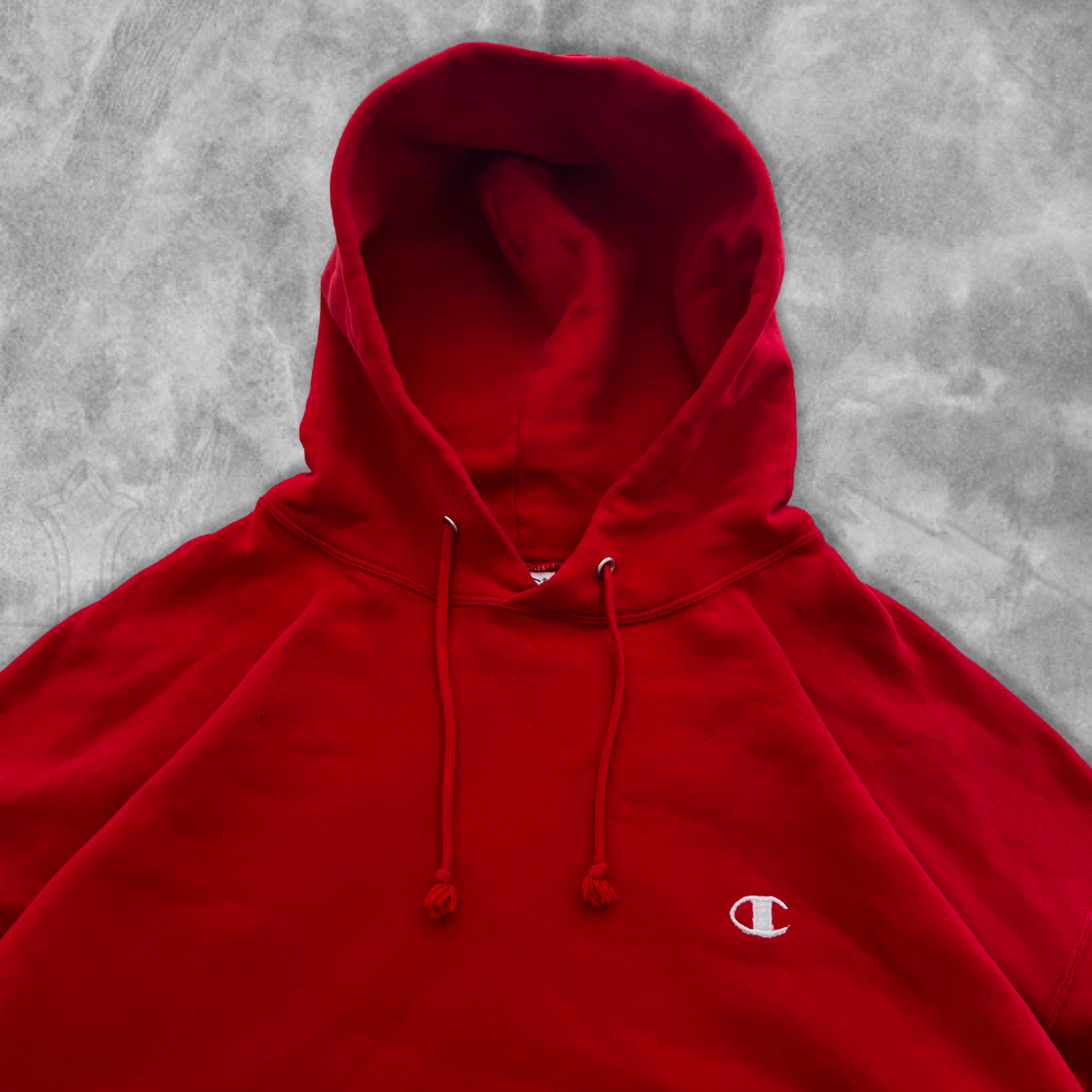 Cherry Red Champion Hoodie 1990s (XXL)