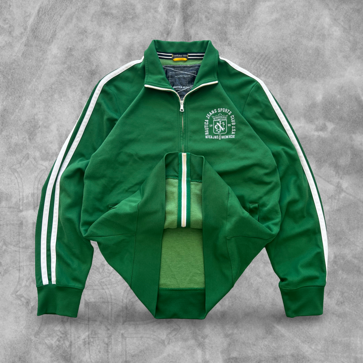 Green Nautica Sports Club Jacket 1999 (L)