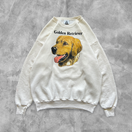 Bone White Golden Retriever Sweatshirt 1990s (L)
