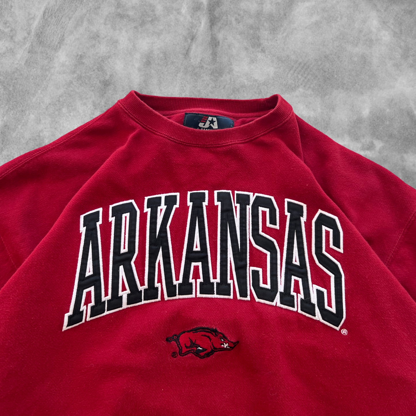 Red University of Arkansas Sweatshirt 1990s (XL)